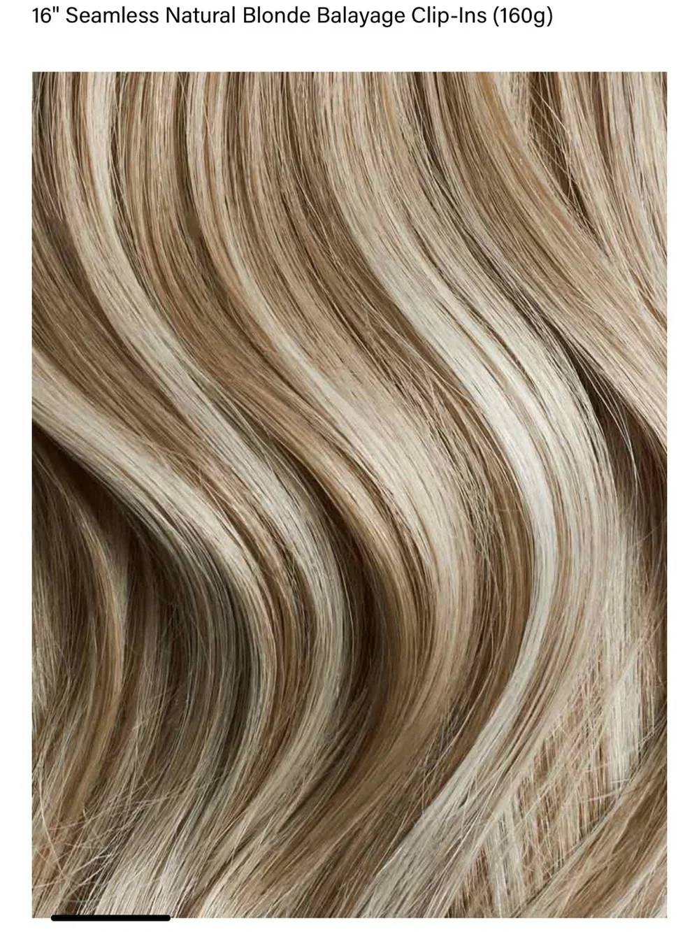 Seamless 16" Blonde Balayage Clip-In Hair Extensions - Picture 1 of 3